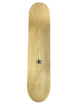 Shape c_decks bomb marfim premium 8.5"+ lixa nacional - C DECKS SKATE Imagem de Shape c_decks bomb marfim premium 8.5"+ lixa nacional
