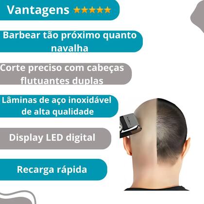 Imagem de Shaver Recarregável Kemei 2026 Portátil Moderno Elegante