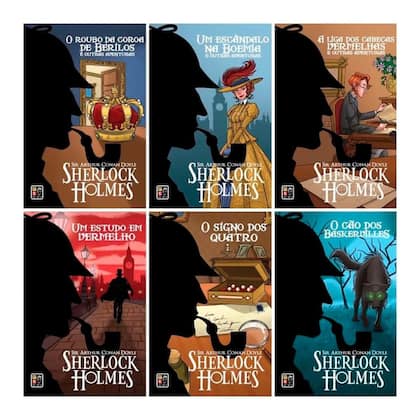 Imagem de Sherlock Holmes Box 6 Volumes Sir Arthur Conan Doyle - Pé da Letra