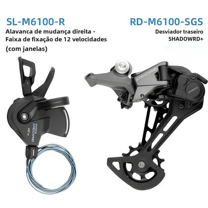 Imagem de Shimano Deore M6100 - Desviador MTB 12 Velocidades (Rd-m6100-sgs) - Peças Originais