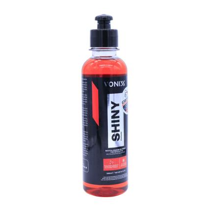 Imagem de Shiny pretinho revitalizador pneus protege dá brilho 240ml vonixx