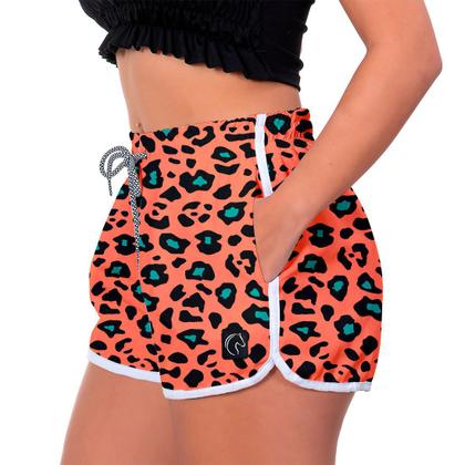 Imagem de Short Academia Confortável Onça Moda Praia Academia Bolsos Verão