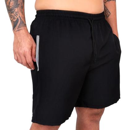 Imagem de Short Academia Masculino Praia Com Lycra Tactel Liso Bermuda
