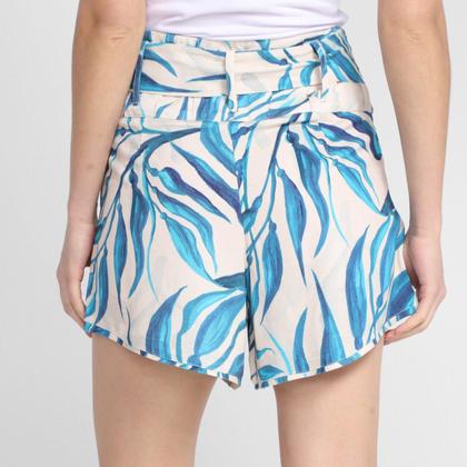 Imagem de Short All Is Love Amarração Bolsos Frontais Algas Feminino