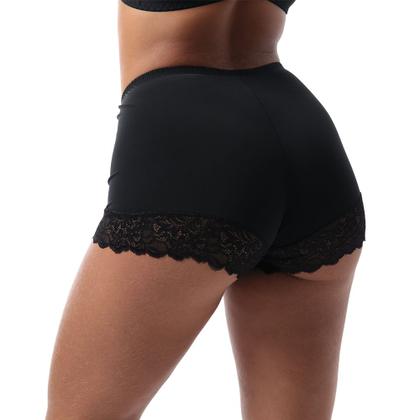 Imagem de Short Anagua Segunda Pele Feminino Com Renda Shortinho Adulto Nude Preto Branco Curto