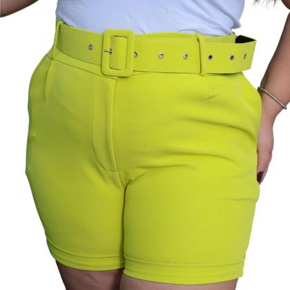 Imagem de Short Bermuda Feminina Plus Size Alfaiataria Social