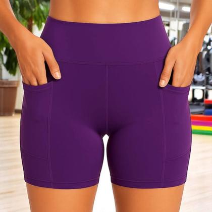 Imagem de SHORT Bermuda Leg Legging LISO com BOLSO Suplex Reforçado Fitness Academia Yoga 1053