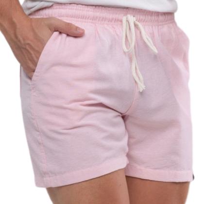Imagem de Short Bermuda Masculina em Linho Mauricinho com bolsos 