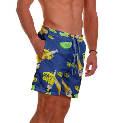 Imagem de Short Bermuda Masculino Praia Estampado Cerveja Corona