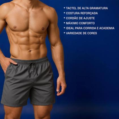 Imagem de Short Bermuda TACTEL GROSSO ELITE Masculino Praia Treino Academia Corrida 496