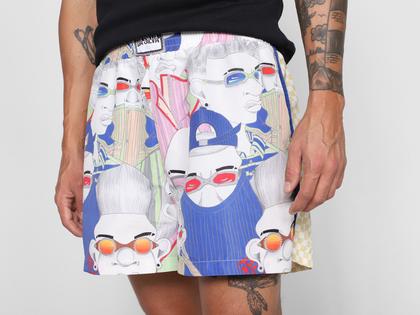 Imagem de Short Boxer Vista Magalu + Da Silva Estampado Recortes