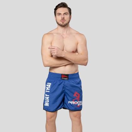 Imagem de Short calção muay thai luta masculino azul progne