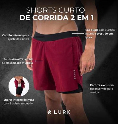 Imagem de Short Curto com Lycra 2 em 1 Preto para Atividades Físicas