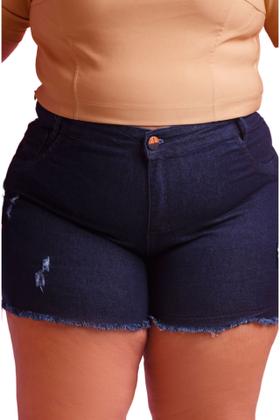 Imagem de Short Curto Jeans Feminino Plus Size com Elastano do 44 ao 54