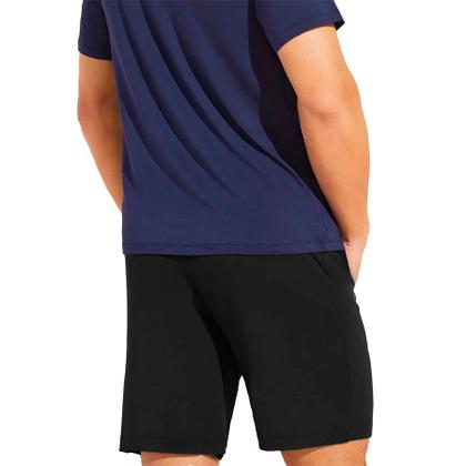 Imagem de Short De Pijama Bermuda Básica Lisa Masculina Slim Fitness