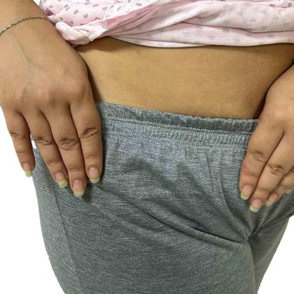 Imagem de Short Doll Plus Size Gestante Alcinha com Botões Maternidade Linda Gestante