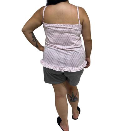 Imagem de Short Doll Plus Size Gestante Alcinha com Botões Maternidade Linda Gestante