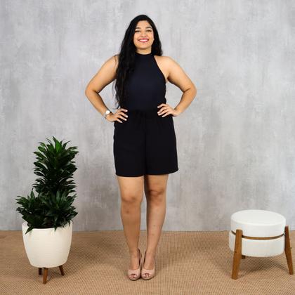 Imagem de Short Duna Feminino Soltinho Cós Alto Com Elástico Plus Size