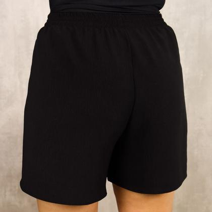 Imagem de Short Duna Feminino Soltinho Cós Alto Com Elástico Plus Size