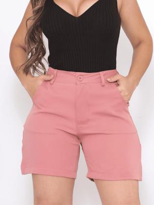 Imagem de Short em Alfaiataria Social com Bolsos Frontais e traseiros super na moda