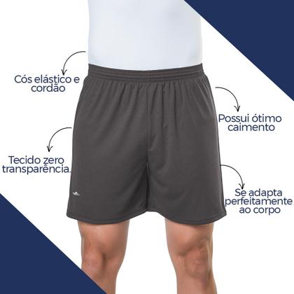 Imagem de Short Esportivo Básico Com Elástico Adulto Masculino Plus Size Tamanhos Grandes EG1 Ao EG6