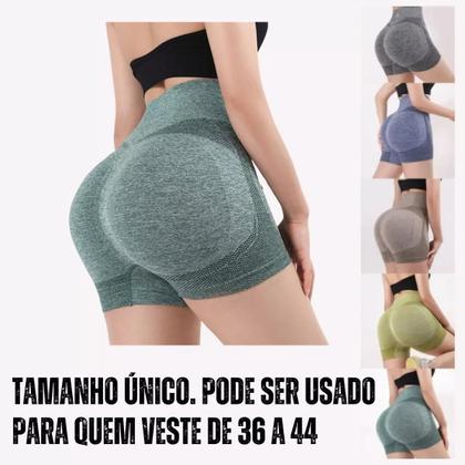 Imagem de Short Feminino Empina Bumbum Cintura Alta Modeladora Cinza