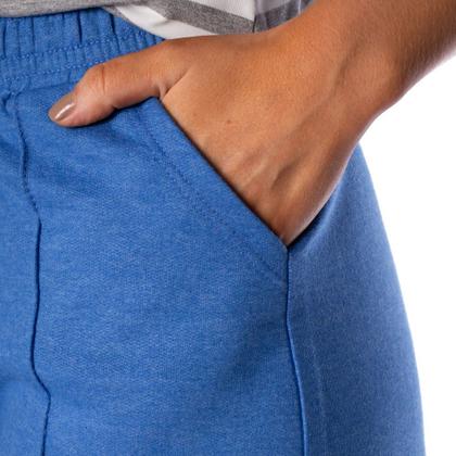 Imagem de Short Feminino Feliny em Moletom com Friso Azul