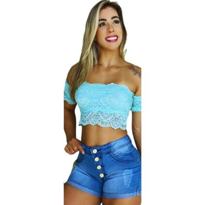 Imagem de Short Feminino Jeans 4 Botões Curto