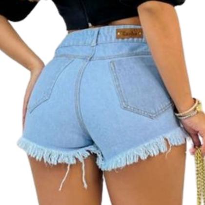 Imagem de Short Feminino Jeans bermuda Jeans Rasgado Feminino