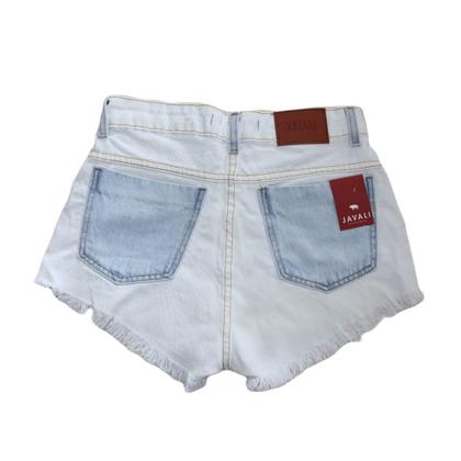 Imagem de Short Feminino Jeans Color Destroyed Cintura Alta Lançamento