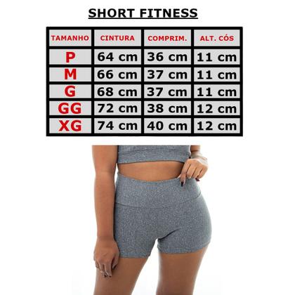 Imagem de Short Feminino Legging Fitness para Academia Liso e Básico do P ao XG