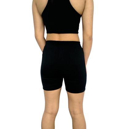 Imagem de Short Feminino Meia Coxa Justo Elástico Liso Suplex Pp ao Plus Size