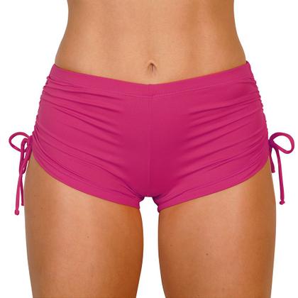 Imagem de Short feminino moda praia com regulagem lateral sunquíni franzido shortinho bionda liso