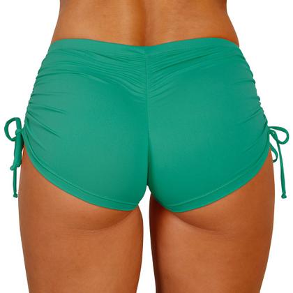 Imagem de Short feminino moda praia com regulagem lateral sunquíni franzido shortinho bionda liso