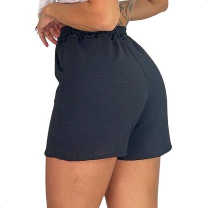 Imagem de Short Feminino Soltinho Com Elastico e Bolso Cintura Alta