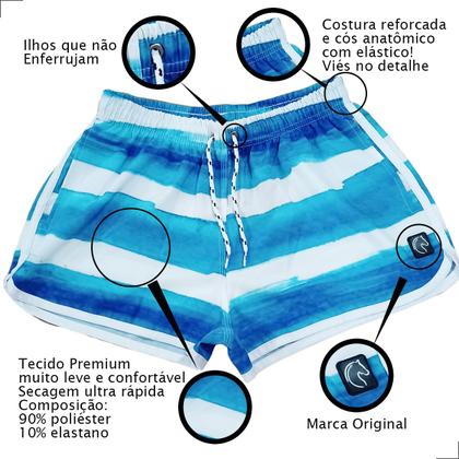 Imagem de Short Feminino Tactel com Elástico e Cordão Ajustável Bolsos Laterais e Secagem Rápida Casual Praia ou Academia
