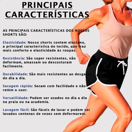 Imagem de Short Feminino Tactel com Elástico e Cordão Ajustável Bolsos Laterais e Secagem Rápida Casual Praia ou Academia