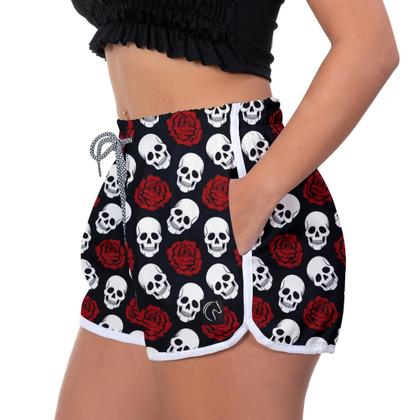 Imagem de Short Feminino Tactel com Elástico e Cordão Ajustável Bolsos Laterais e Secagem Rápida Casual Praia ou Academia