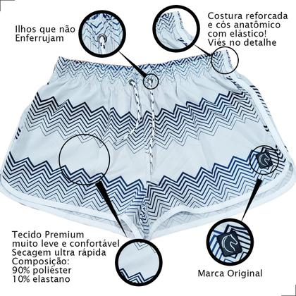 Imagem de Short Feminino Tactel Leve Confortável com Cintura Elástica Cordão Bolsos Laterais Secagem Rápida