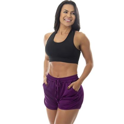 Imagem de Short Fitness Feminino Academia Corrida Treino Bolso Liso