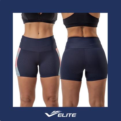 Imagem de Short Fitness Fit Esportivo Treino  Estampado Com Proteção UV50+ Com Tamanhos Plus Size