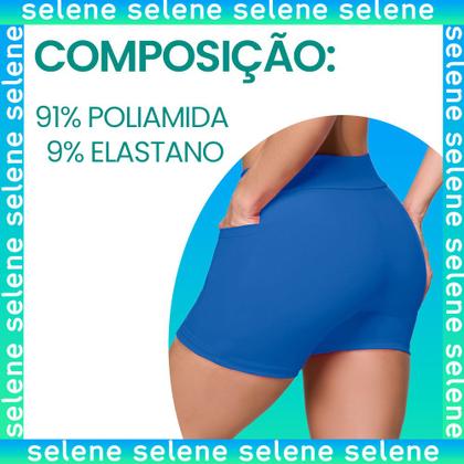 Imagem de Short Fitness Fit Feminino Para Academia Exercícios Modelo Com Bolso Lateral