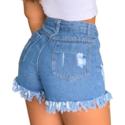 Imagem de Short Jeans Feminino bermuda destroyed Jeans curto