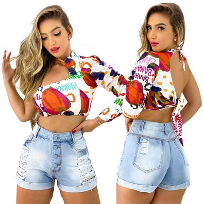 Short Jeans Feminino Cintura Alta com lavagem Clara - Fortaleza Jeans Imagem de Short Jeans Feminino Cintura Alta com lavagem Clara