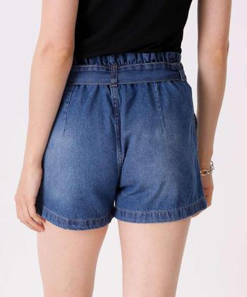 Imagem de Short Jeans Feminino Clochard Cintura Alta Puídos-04043