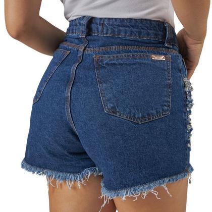 Imagem de Short Jeans Feminino com Bordado em Cristais