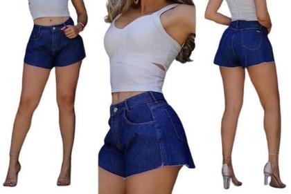 Imagem de Short Jeans Feminino Godê Estilo Blogueira Excelente Caiemento C38