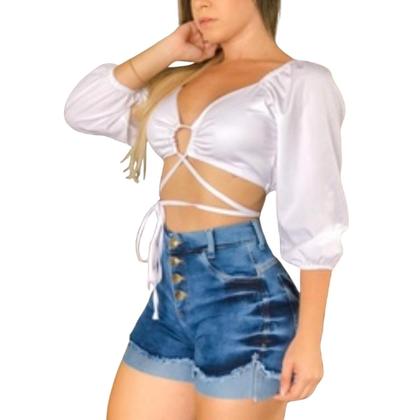 Short Jeans Feminino: Lavagem Vintage e Romântico - Fortaleza Jeans Imagem de Short Jeans Feminino: Lavagem Vintage e Romântico