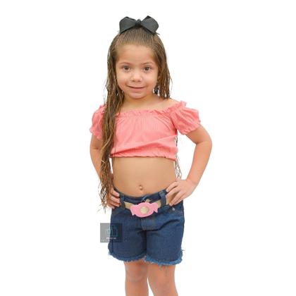 Imagem de short jeans infantil menina com elástico