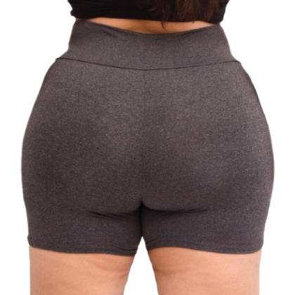 Imagem de Short Legging Plus Size Fitness Academia Ginástica Corrida Treino Cós Alto G1 G2 G3